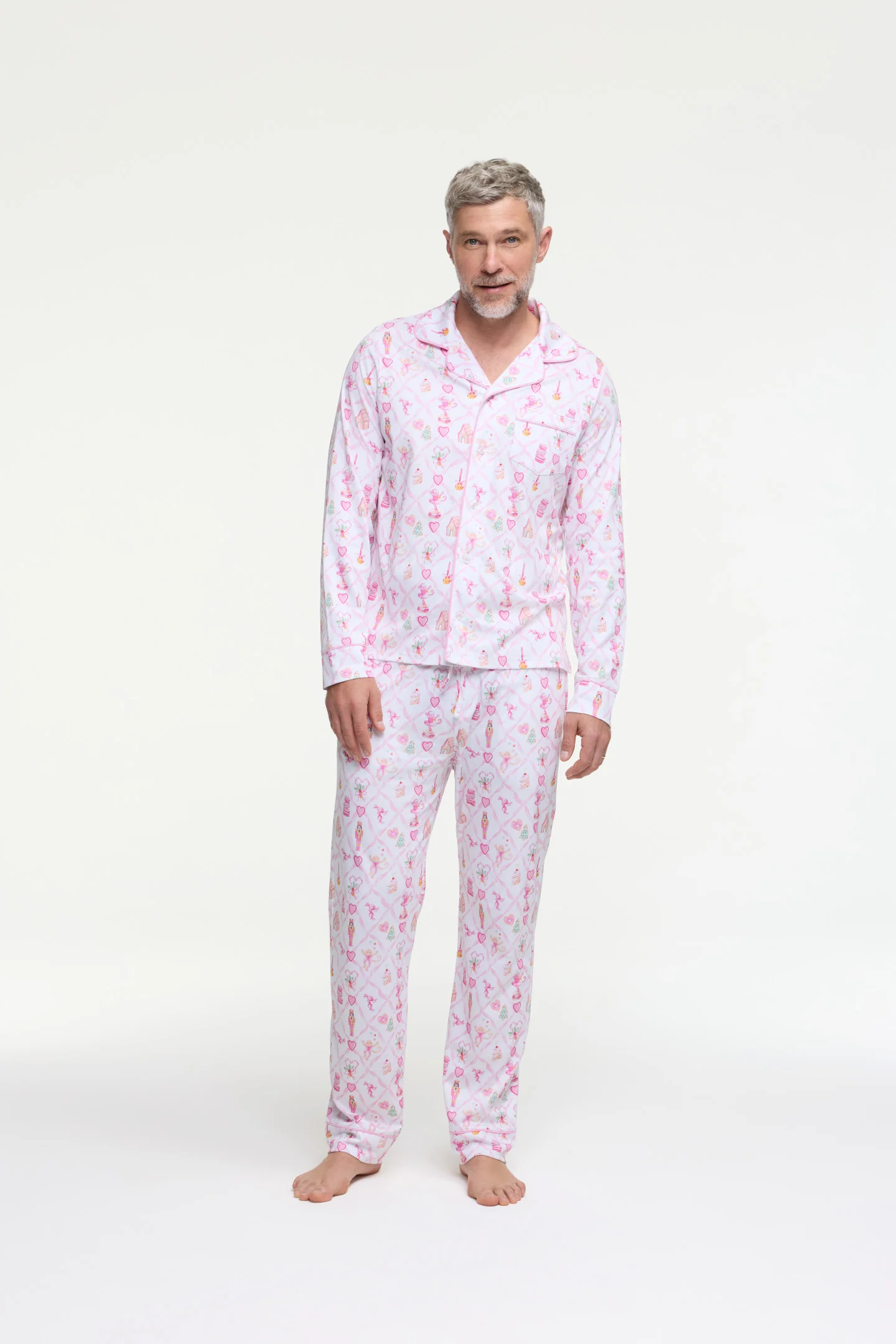 Pijamas de manga larga de polo de malla Sugarplum para hombre LoveShackFancy x Roller Rabbit