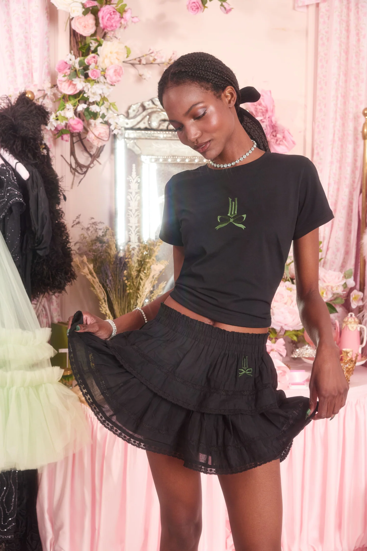 Falda Mini Volante Wicked x LoveShackFancy