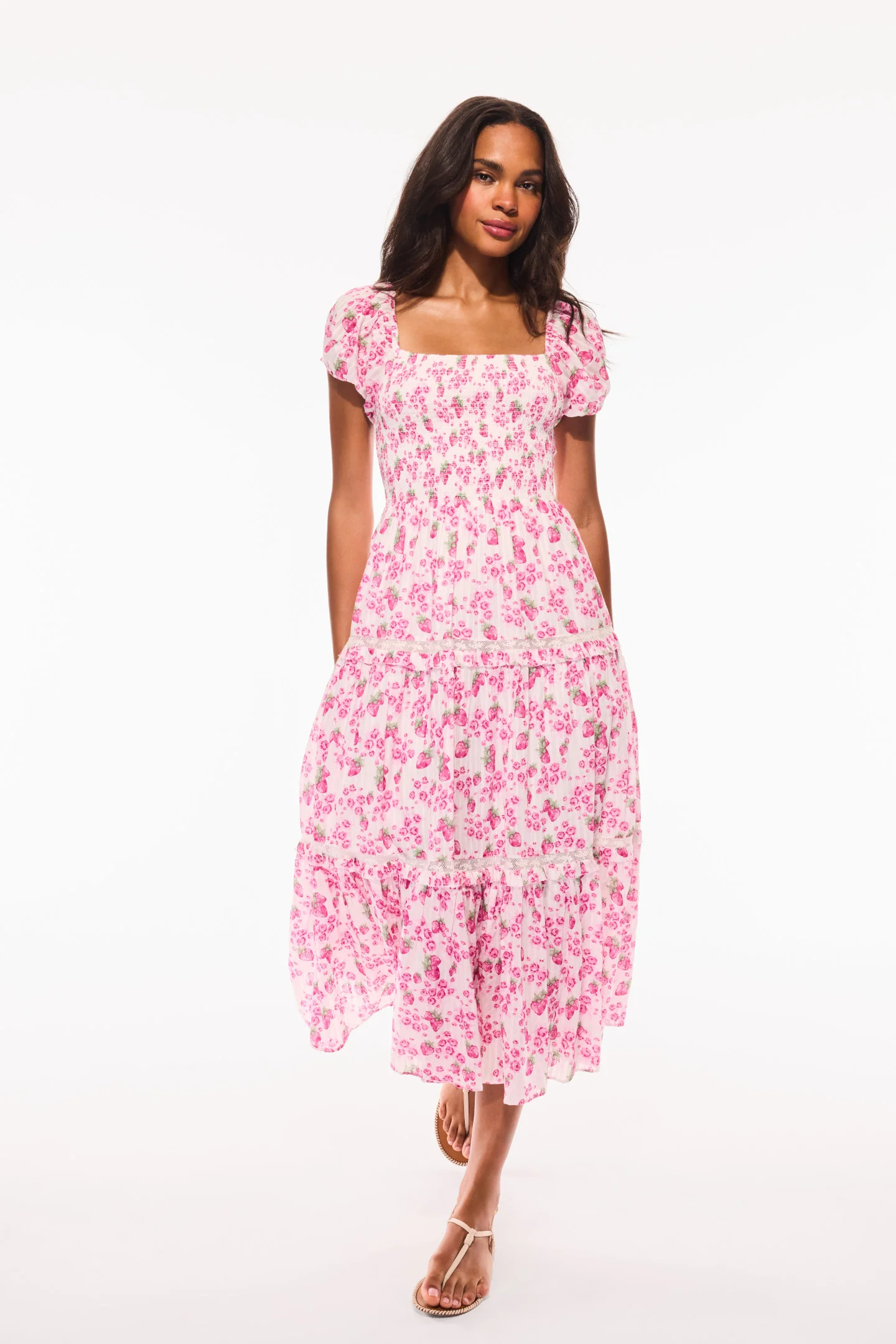 Vestido Midi Estampado Heredado de Masie de Verano