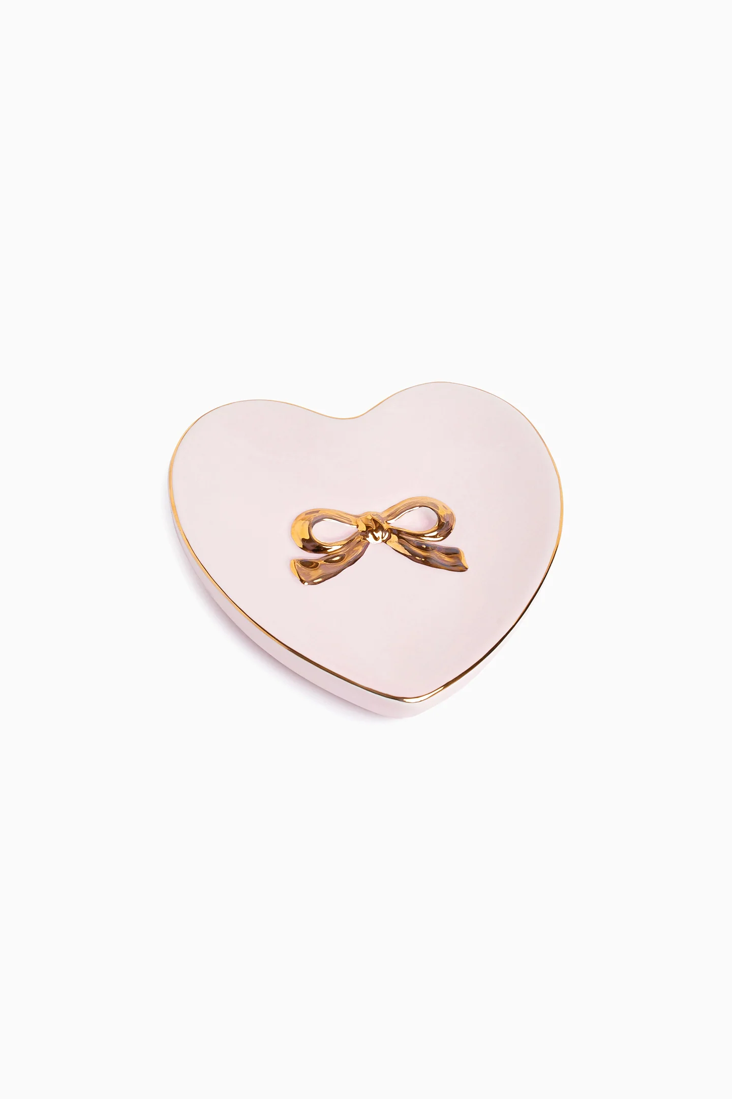 Plato para anillos con forma de corazón