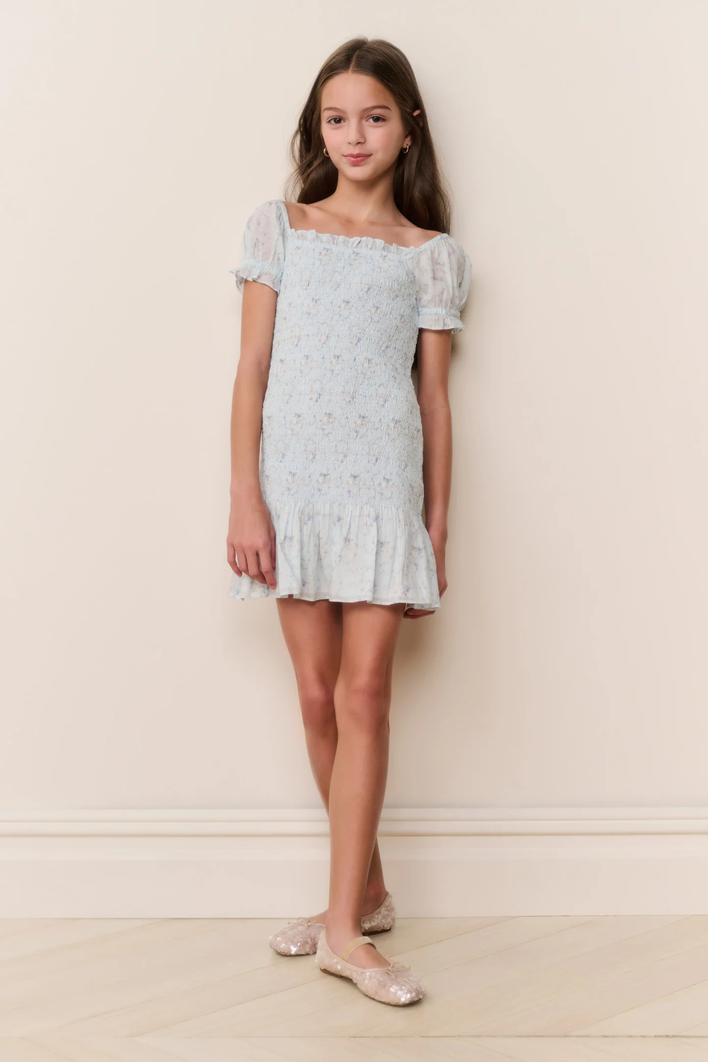 Vestido de algodón floral Tween Mosa