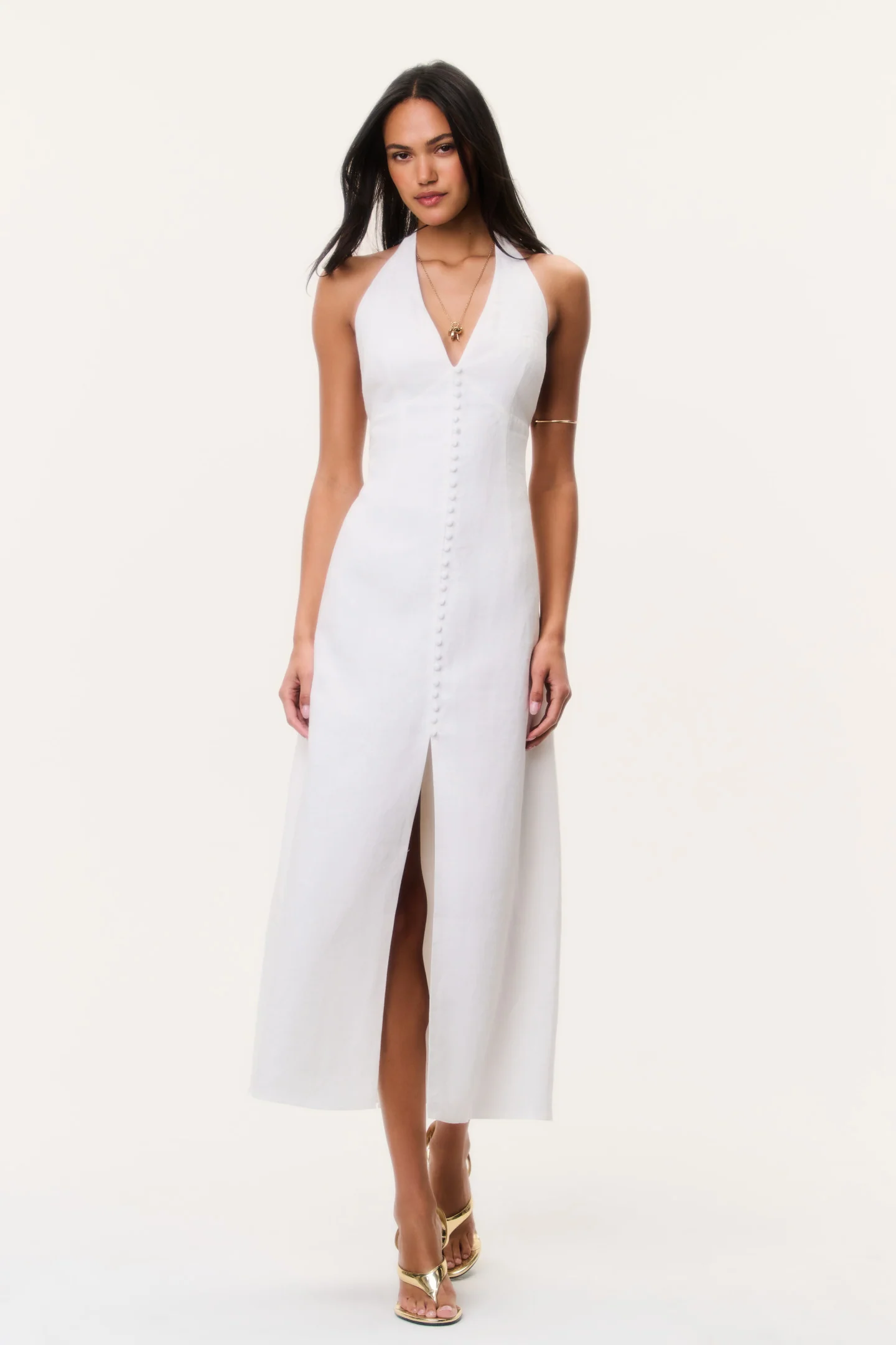 Vestido maxi de gasa Lovis con correa