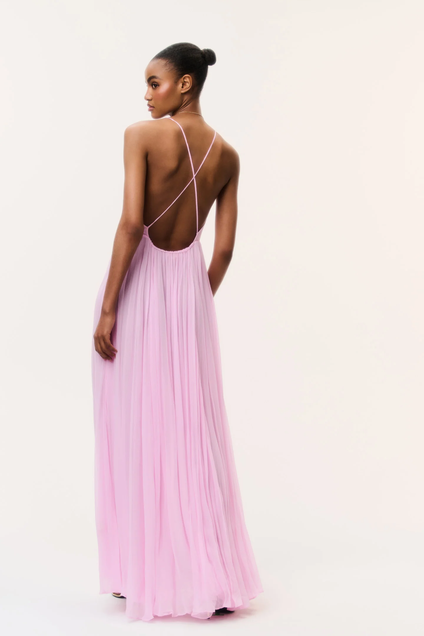 Vestido Maxi de Chifón con Espalda Descubierta Dayna