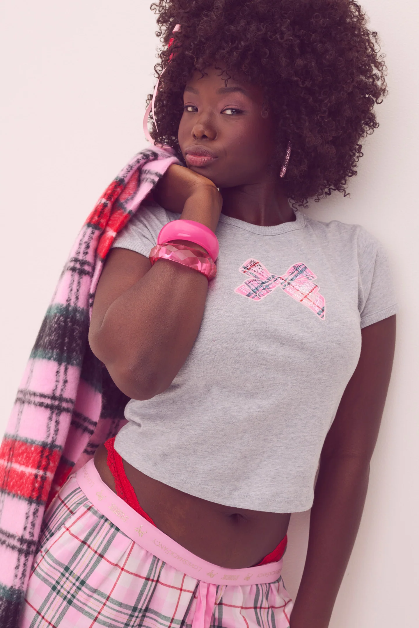Camiseta de algodón para bebé PINK x LoveShackFancy