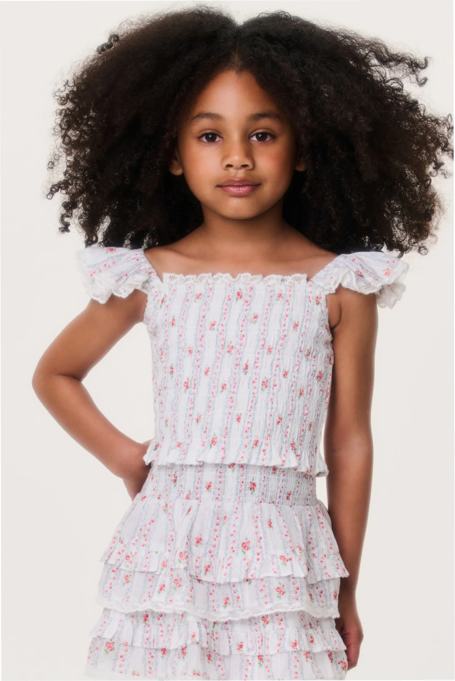 Top Caspia con Estampado de Cereza para Niñas Pequeñas