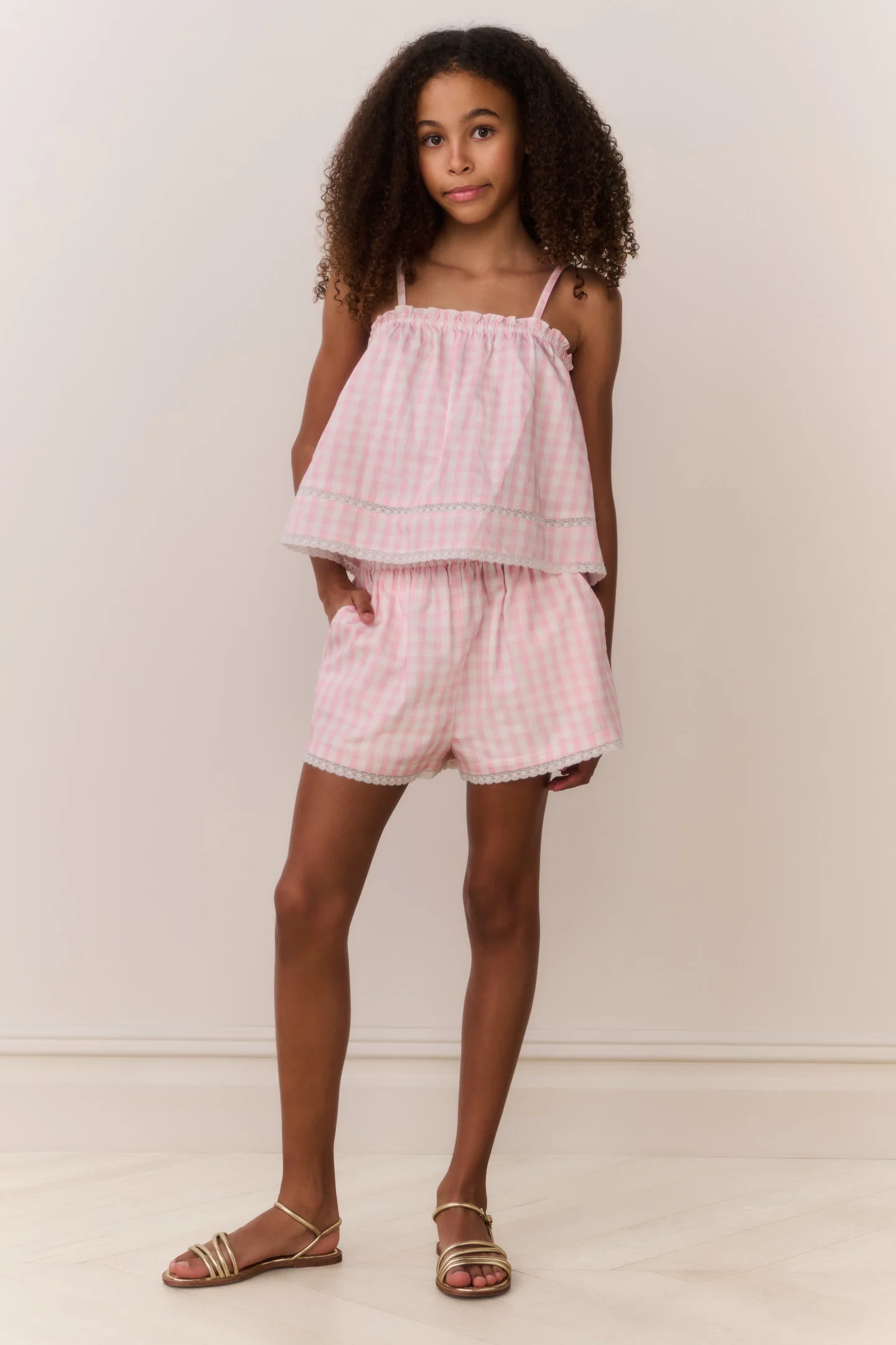 Pantalones Cortos Tween Georgie de Cuadros